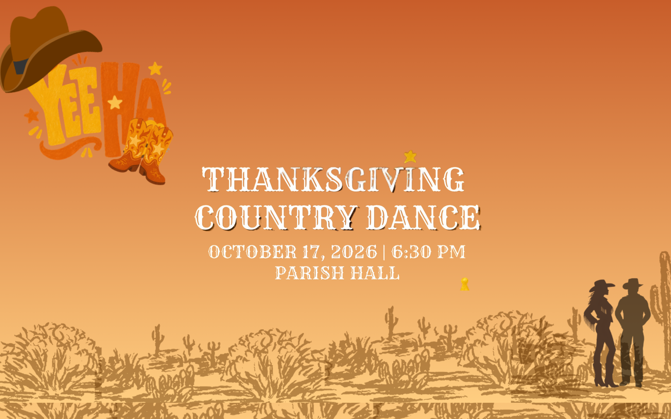Thanksgiving Country Dance Banner 2026